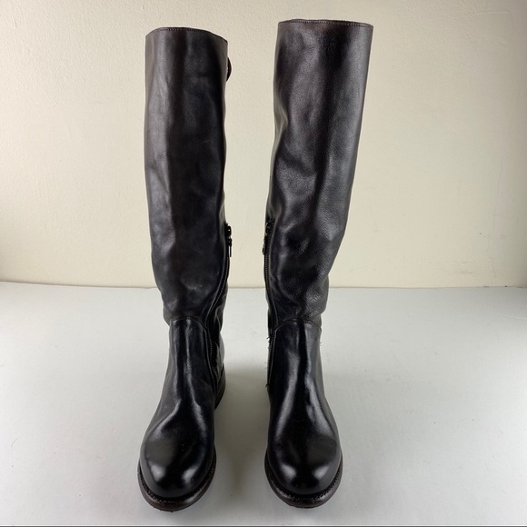 Bed Stu Manchester Tall Leather Half Zip Distressed Rustic Boots Sz. 7 - Picture 4 of 11